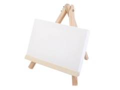 Mini festőállvány vászonnal - 18x23 cm Papir,celofán,fólia